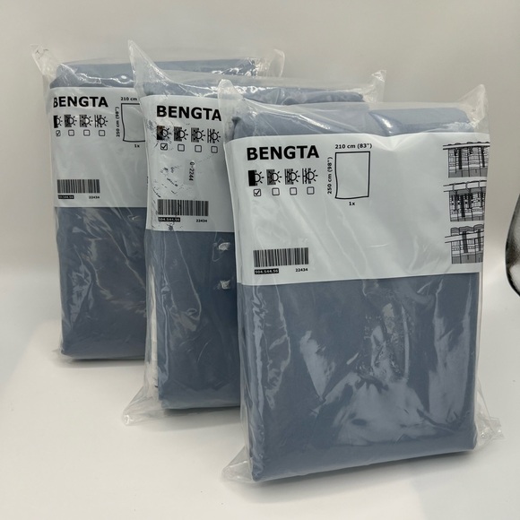 IKEA Bengta Black Out Curtain Panel Set Of 3 Size 83x98” New In Package - Picture 15 of 15
